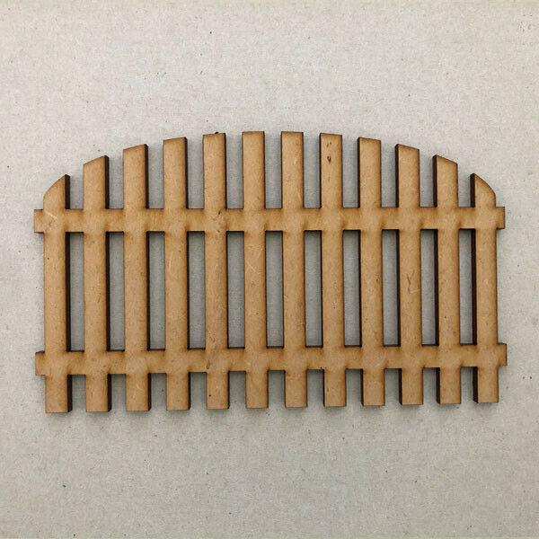 Picket Fence Craft Shape | MDF Wooden Barrier - LaserworksUK