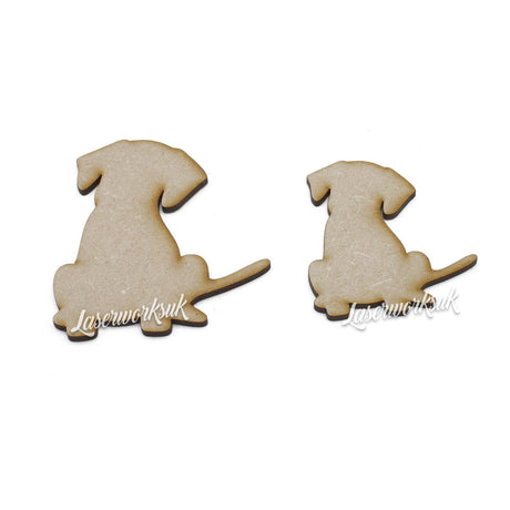 Puppy Dog Cute MDF Wooden Craft Shapes - LaserworksUK