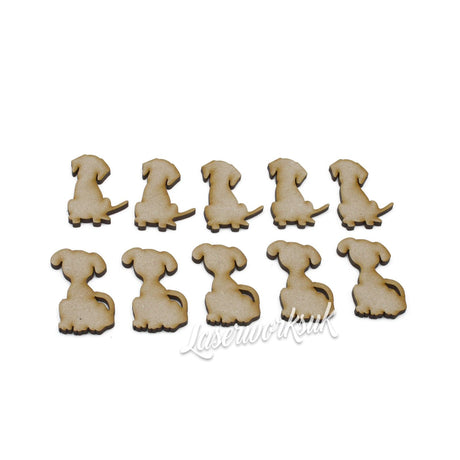 Puppy Dog Cute MDF Wooden Craft Shapes - LaserworksUK