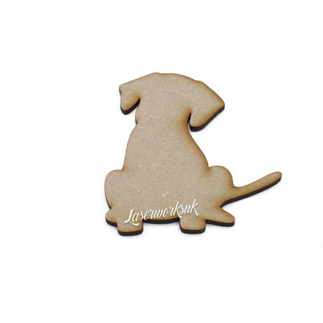 Puppy Dog Cute MDF Wooden Craft Shapes - LaserworksUK