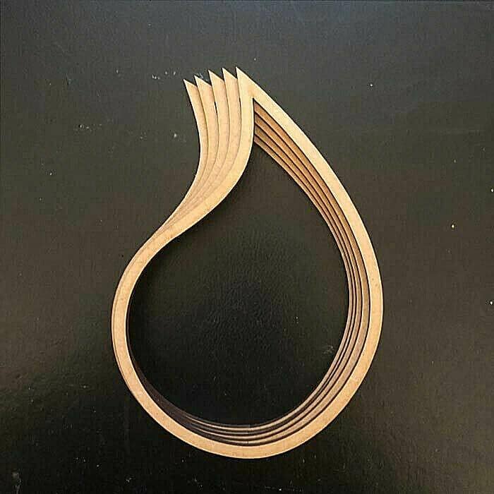 Raindrop Outline Shape | Dreamcatcher - LaserworksUK