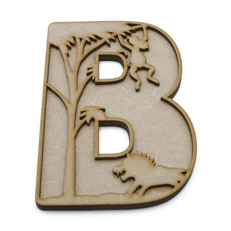 Safari Animal Theme Layered Letters - Full Alphabet Set Available - LaserworksUK