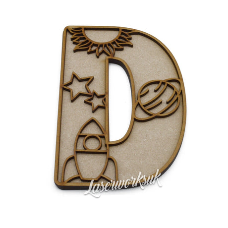 Space Theme Alphabet Letters - Full Set Available - LaserworksUK