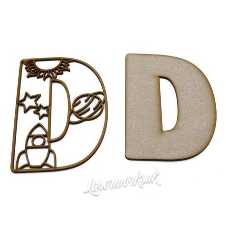 Space Theme Alphabet Letters - Full Set Available - LaserworksUK
