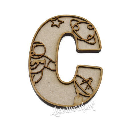 Space Theme Alphabet Letters - Full Set Available - LaserworksUK