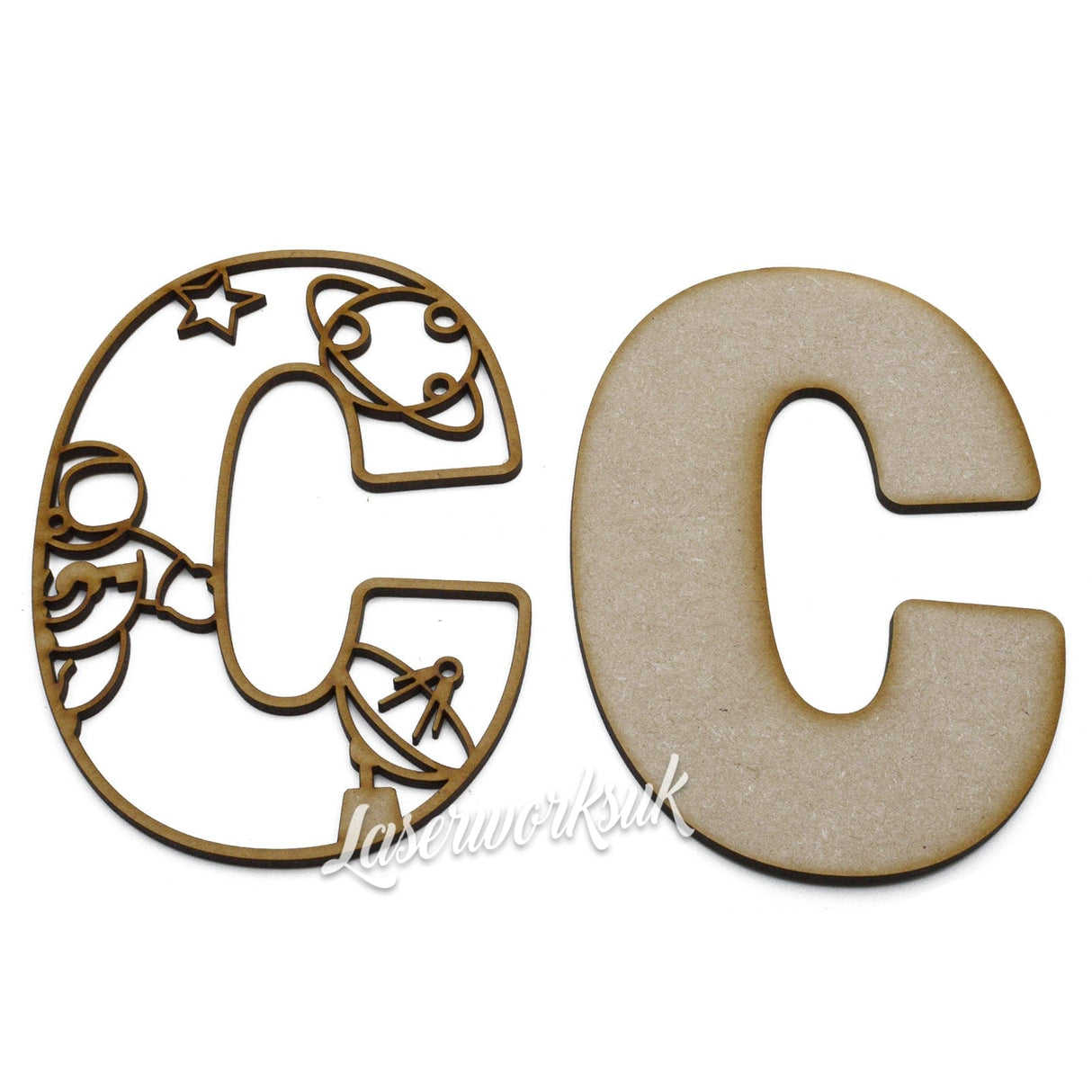 Space Theme Alphabet Letters - Full Set Available - LaserworksUK