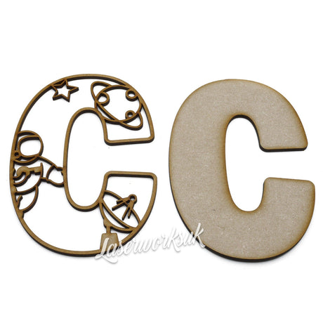 Space Theme Alphabet Letters - Full Set Available - LaserworksUK