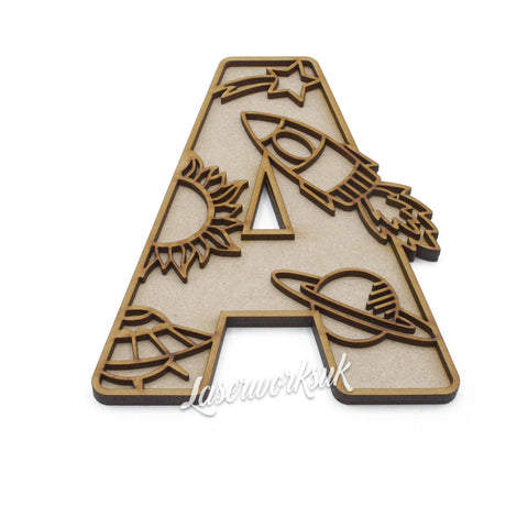 Space Theme Alphabet Letters - Full Set Available - LaserworksUK