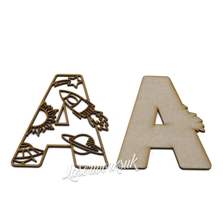 Space Theme Alphabet Letters - Full Set Available - LaserworksUK