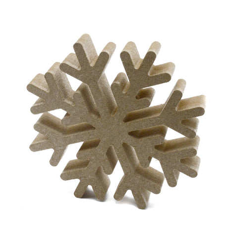 Stand Up Snowflakes - Wooden Craft Shapes - LaserworksUK
