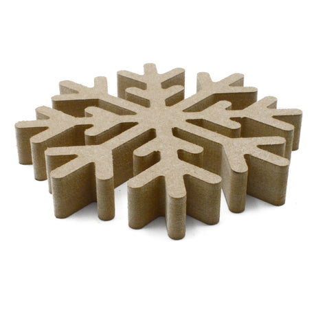 Stand Up Snowflakes - Wooden Craft Shapes - LaserworksUK