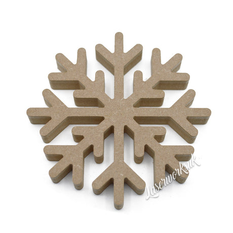 Stand Up Snowflakes - Wooden Craft Shapes - LaserworksUK