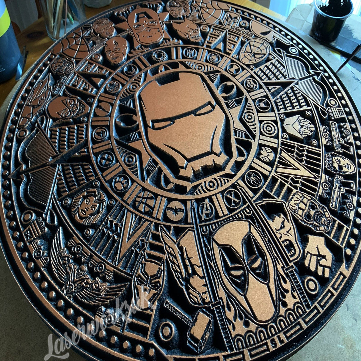 Star Wars Themed Aztec calendar - Wall Panel Décor - Laserworksuk