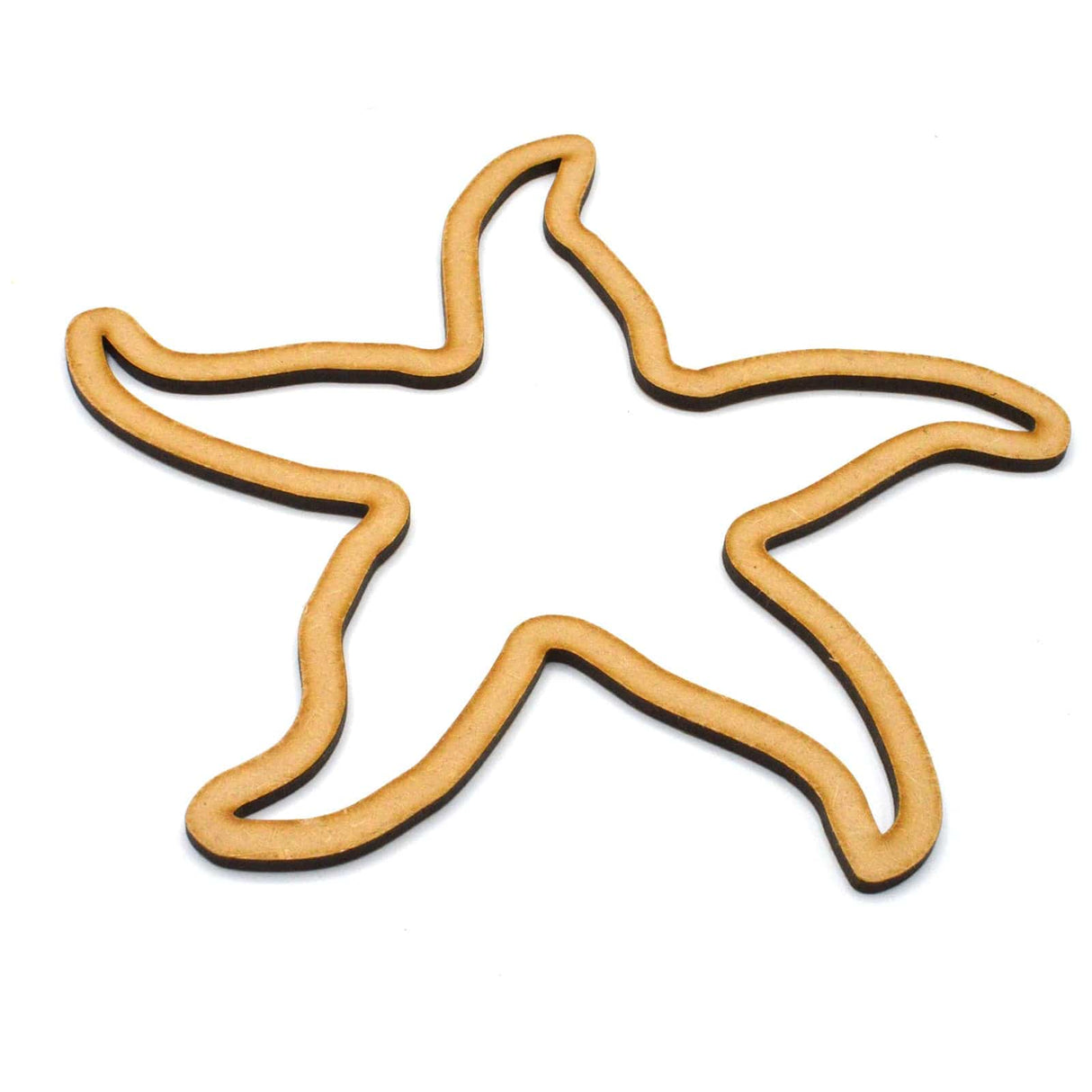 Starfish Outline - Wooden Craft Shapes - LaserworksUK