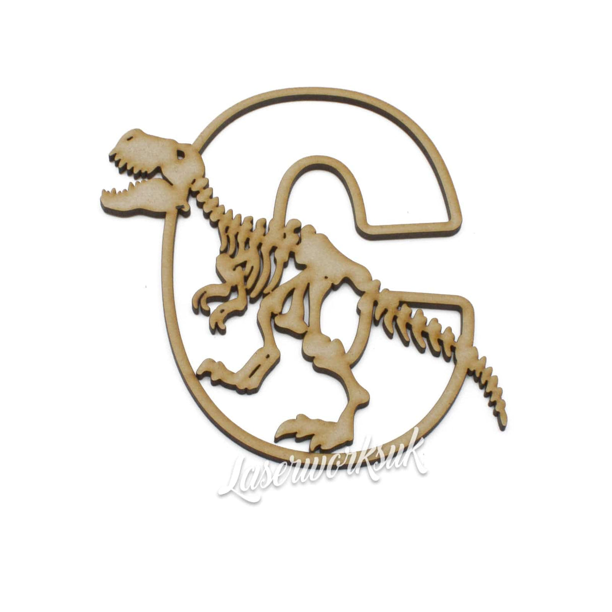 T-Rex Skeleton Dinosaur Alphabet Letters - Full Alphabet Set Available - LaserworksUK