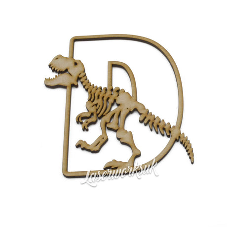 T-Rex Skeleton Dinosaur Alphabet Letters - Full Alphabet Set Available - LaserworksUK