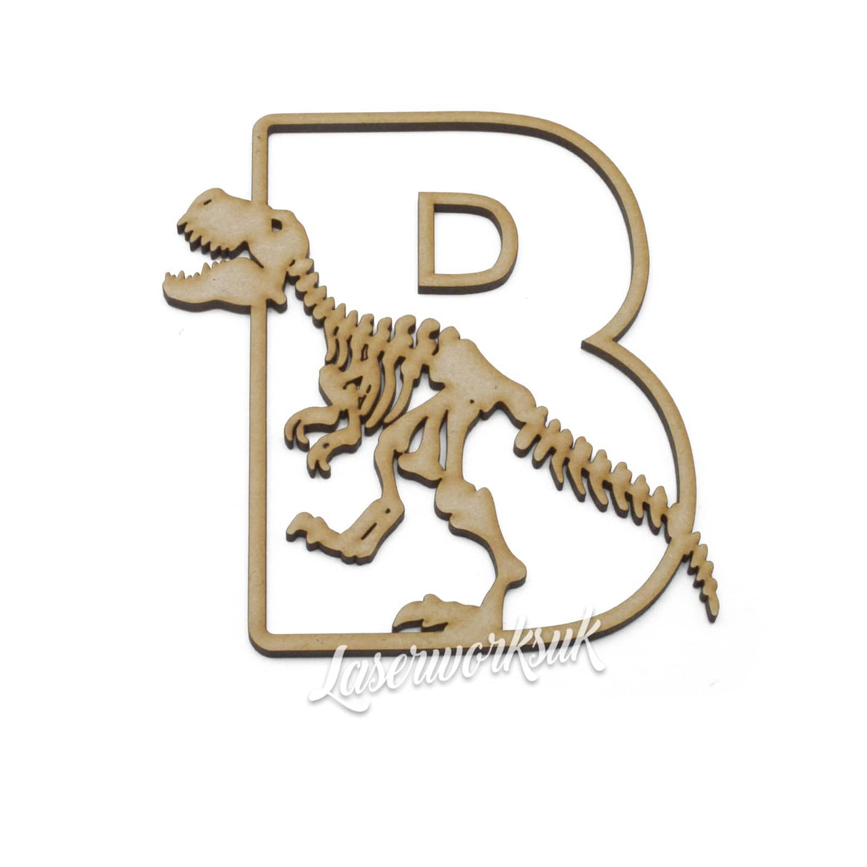 T-Rex Skeleton Dinosaur Alphabet Letters - Full Alphabet Set Available - LaserworksUK
