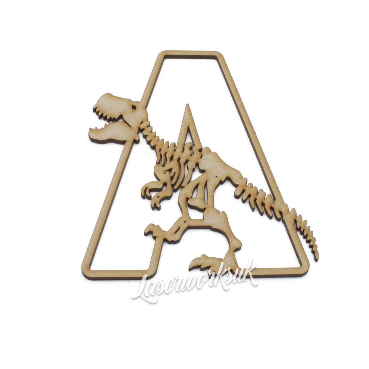 T-Rex Skeleton Dinosaur Alphabet Letters - Full Alphabet Set Available - LaserworksUK