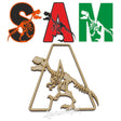T-Rex Skeleton Dinosaur Alphabet Letters - Full Alphabet Set Available - LaserworksUK