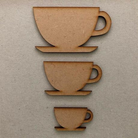 Tea Coffee Cup MDF Craft Shapes - LaserworksUK