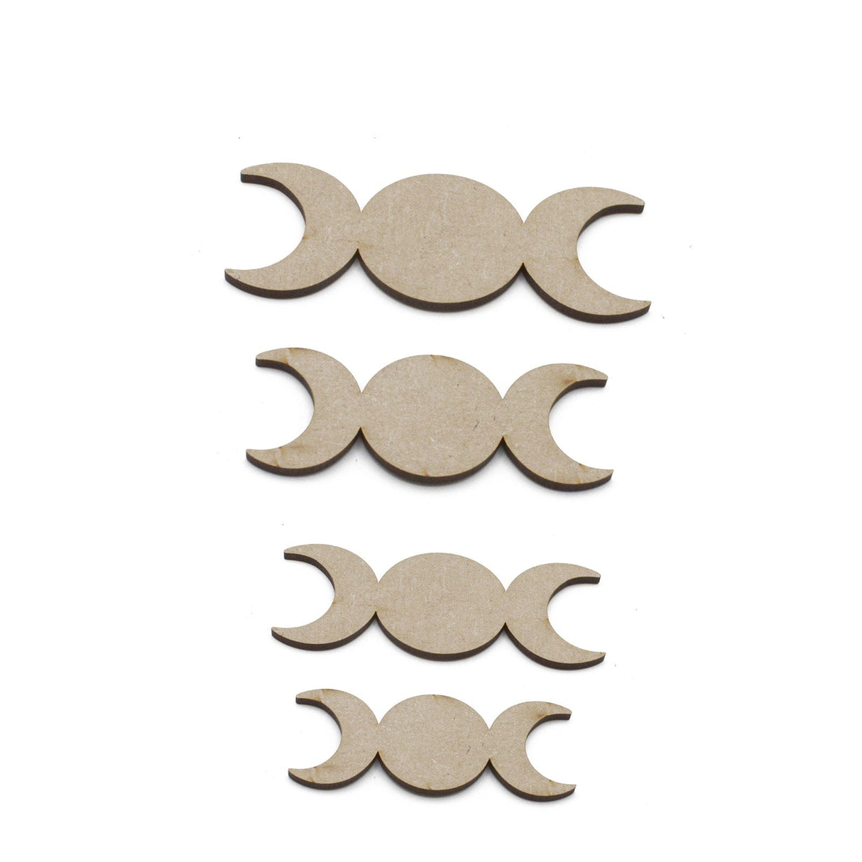 Triple Moon Goddess Symbol Wooden Craft Shapes - LaserworksUK