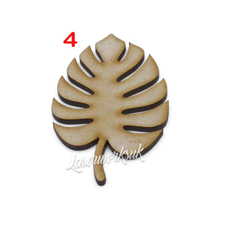 Tropical Leaves – Wooden MDF Crafts Shapes - Laserworksuk