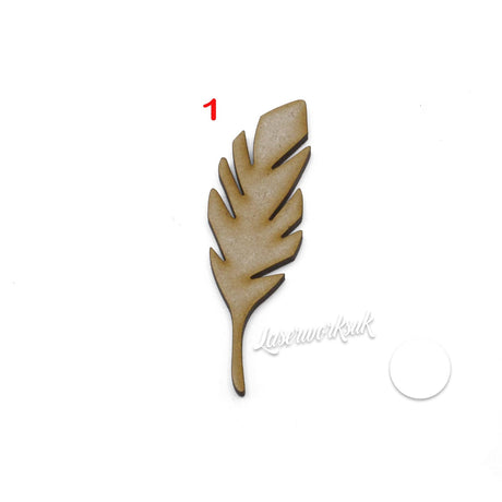 Tropical Leaves – Wooden MDF Crafts Shapes - Laserworksuk