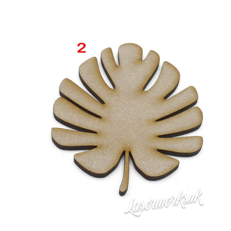 Tropical Leaves – Wooden MDF Crafts Shapes - Laserworksuk