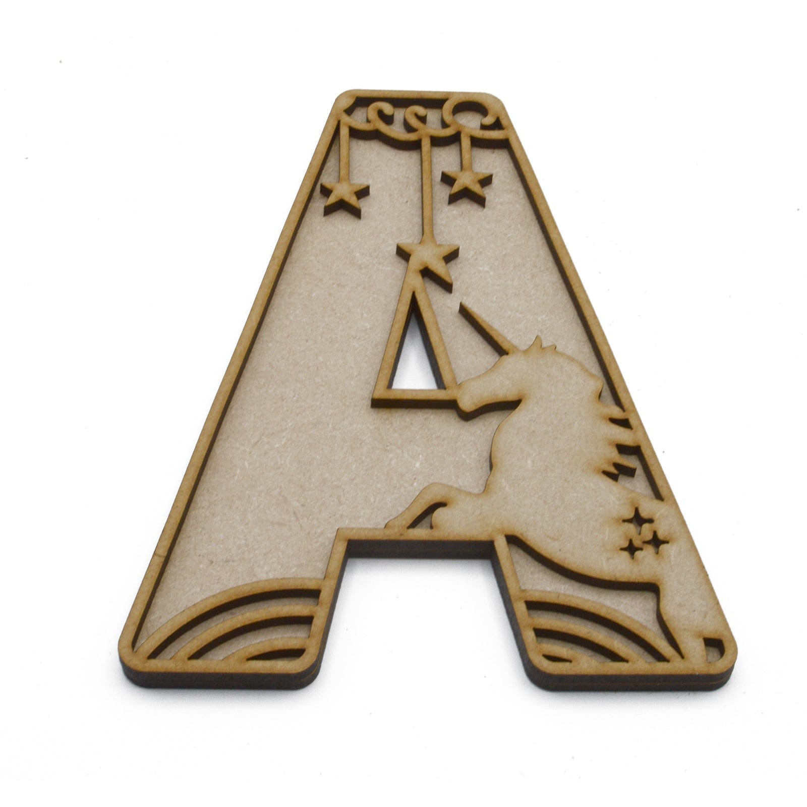 Unicorn Theme Layered Letters - Full Alphabet Set Available - LaserworksUK