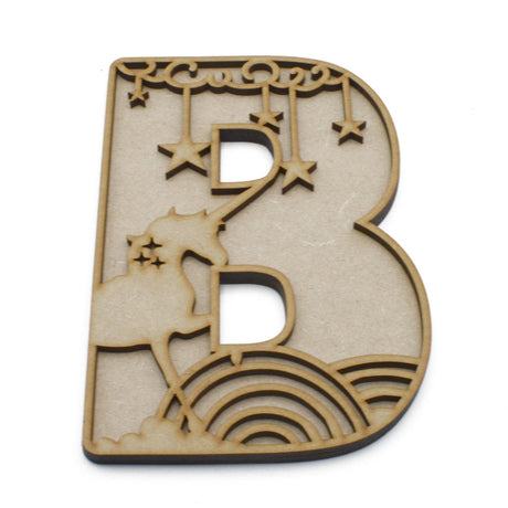 Unicorn Theme Layered Letters - Full Alphabet Set Available - LaserworksUK