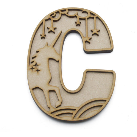 Unicorn Theme Layered Letters - Full Alphabet Set Available - LaserworksUK