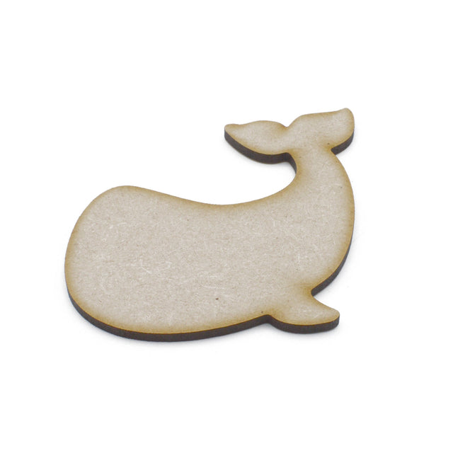 Whale MDF Craft Shape | Sea Aquatic Embellishments - LaserworksUK