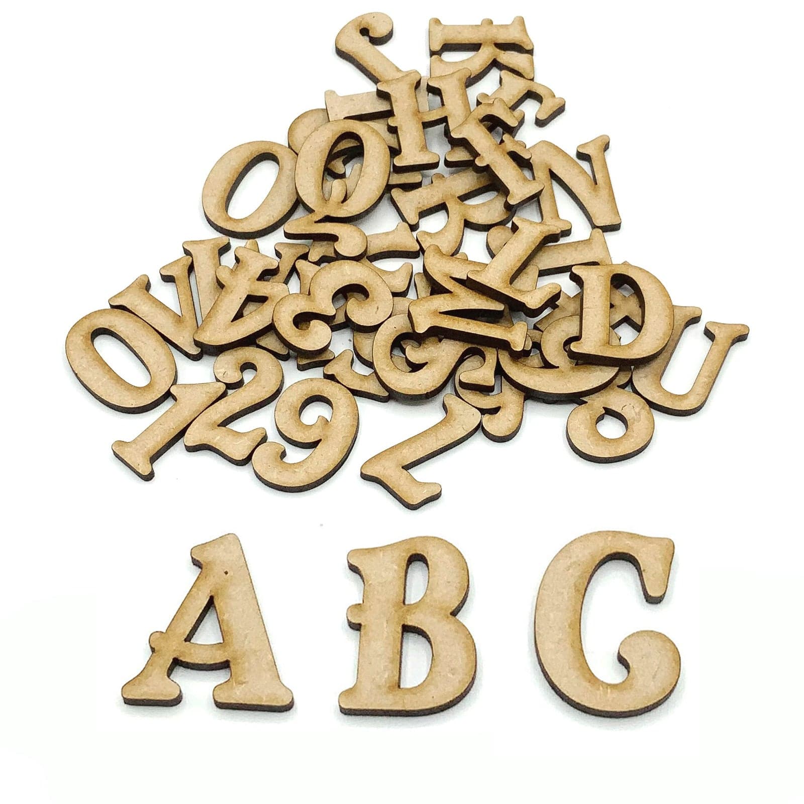 Wooden Alphabet Letter & Number 2cm - 40cm - Perfect Big Toy Box Letters F17 - LaserworksUK