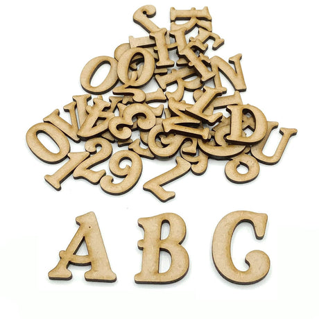 Wooden Alphabet Letter & Number 2cm - 40cm - Perfect Big Toy Box Letters F17 - LaserworksUK