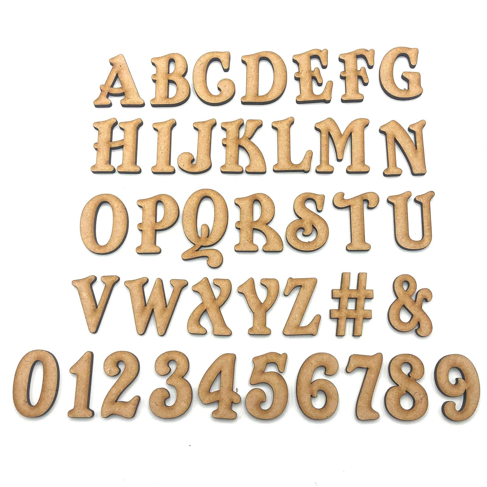 Wooden Alphabet Letter & Number 2cm - 40cm - Perfect Big Toy Box Letters F17 - LaserworksUK