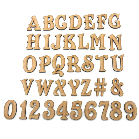 Wooden Alphabet Letter & Number 2cm - 40cm - Perfect Big Toy Box Letters F17 - LaserworksUK