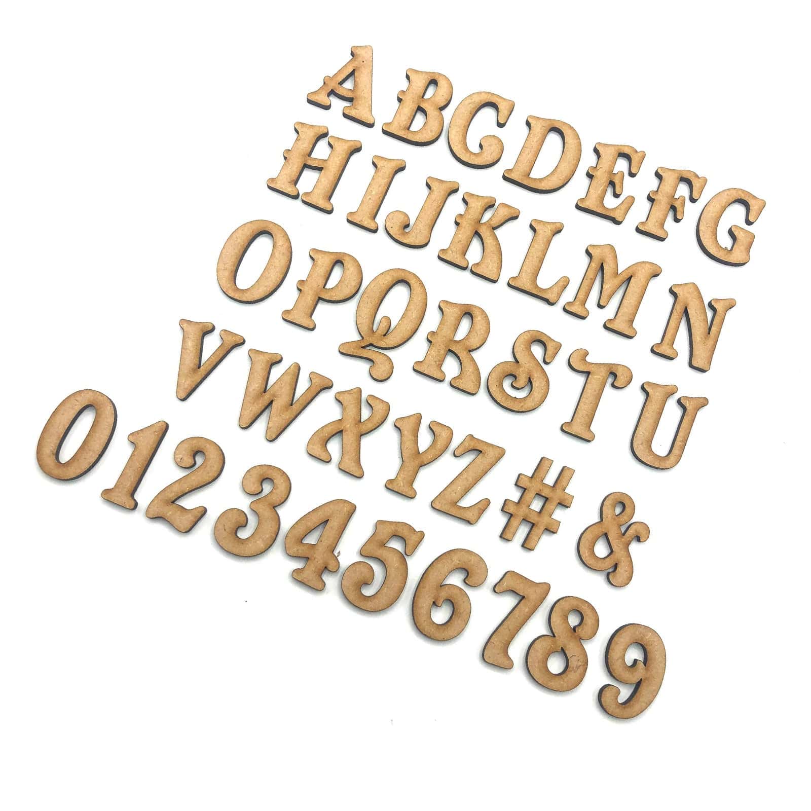 Wooden Alphabet Letter & Number 2cm - 40cm - Perfect Big Toy Box Letters F17 - LaserworksUK