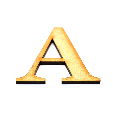 Wooden Letters - Large Small Georgia Bold 2cm-40cm - LaserworksUK