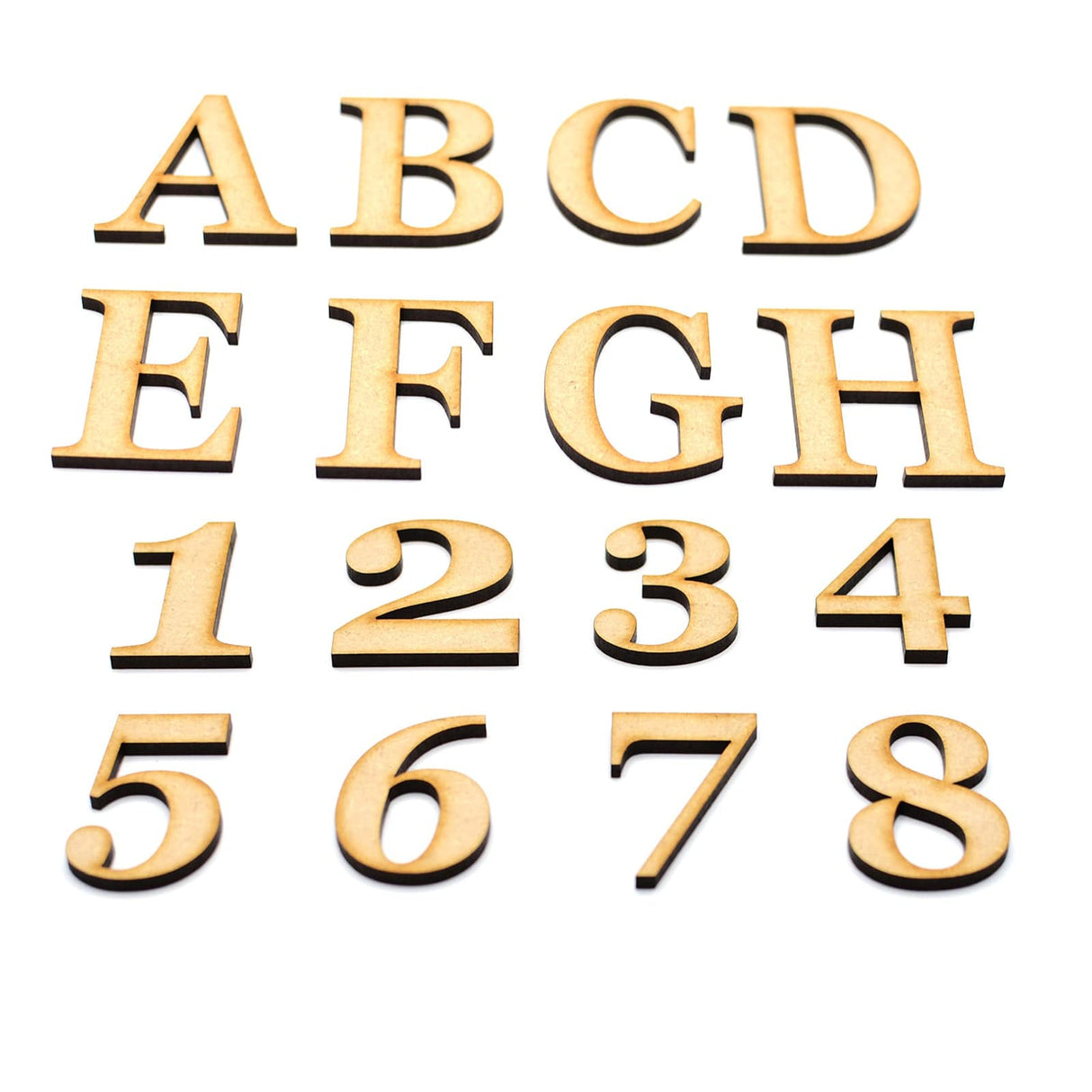 Wooden Letters - Large Small Georgia Bold 2cm-40cm - LaserworksUK