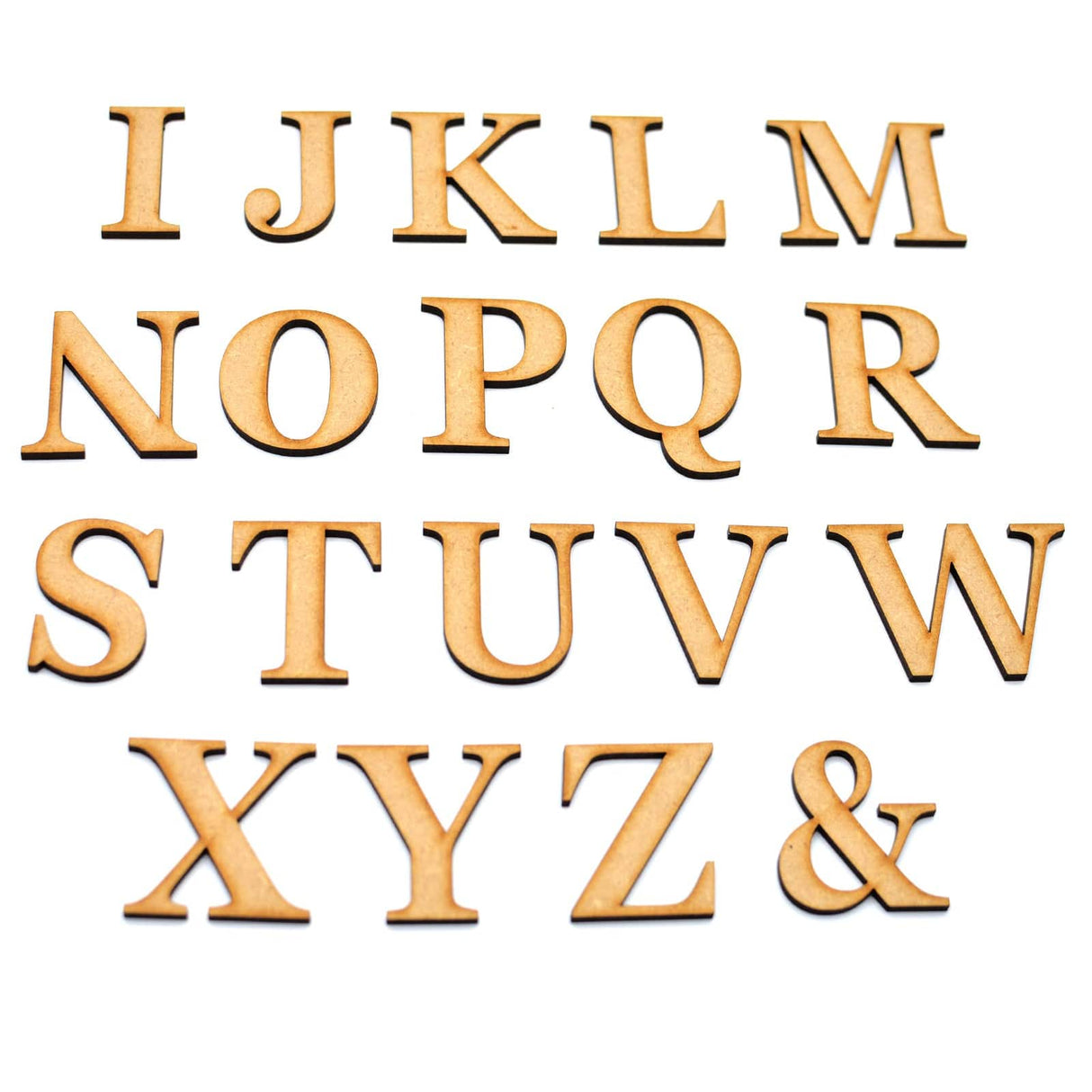 Wooden Letters - Large Small Georgia Bold 2cm-40cm - LaserworksUK