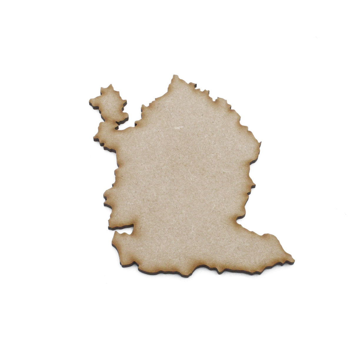 Wooden Anglesey Maps - Anglesey Map Shape - LaserworksUK