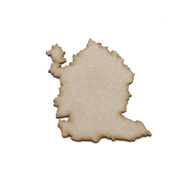 Wooden Anglesey Maps - Anglesey Map Shape - LaserworksUK