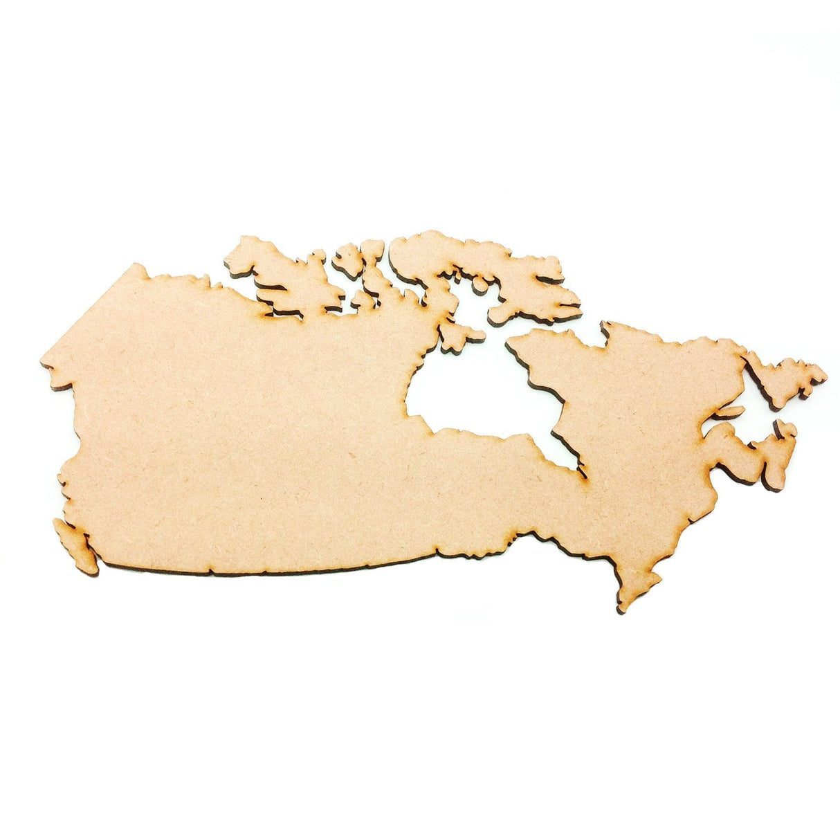 Wooden Canada Maps - Canadian Map Outline Shapes - LaserworksUK