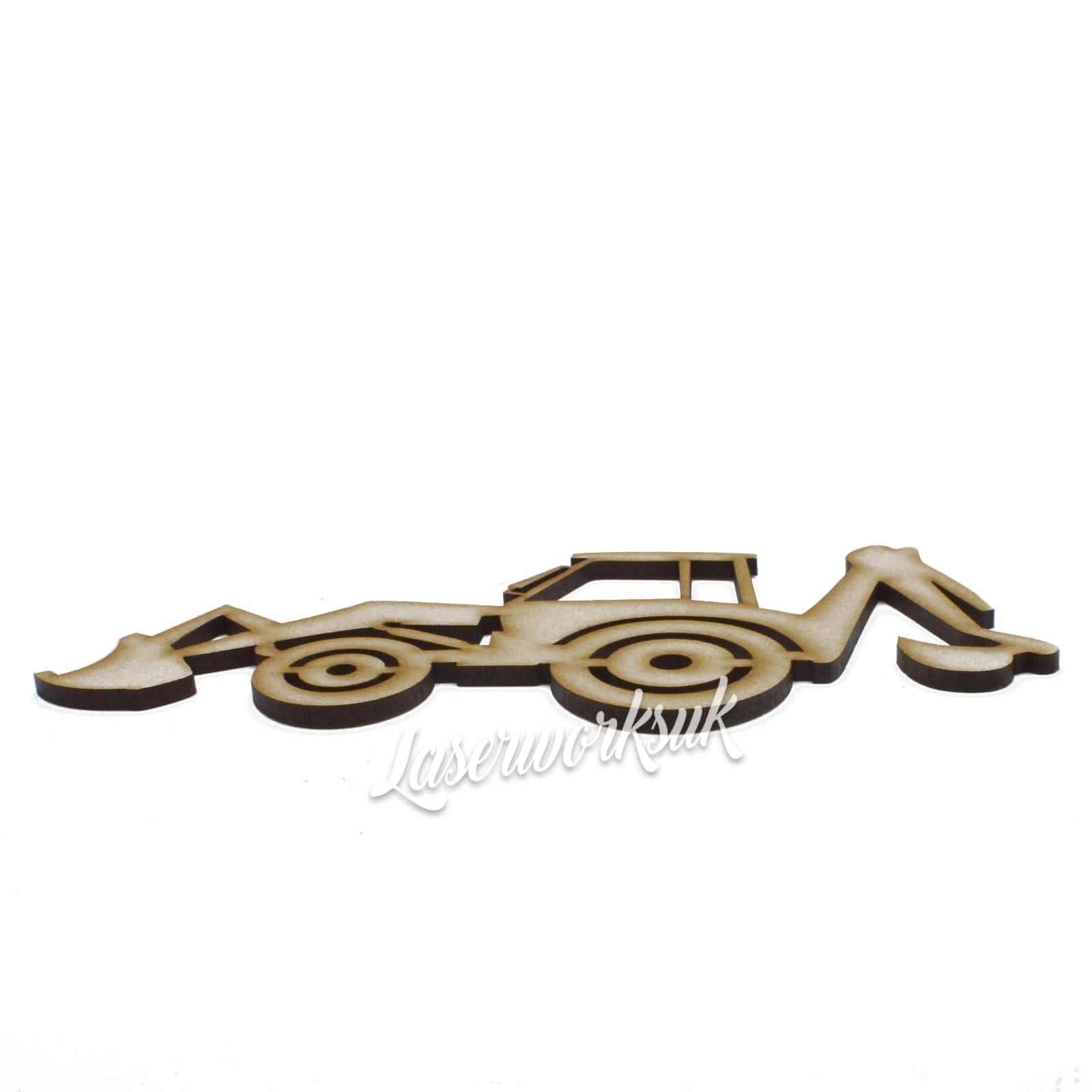 Wooden Digger JCB Craft Shapes - LaserworksUK