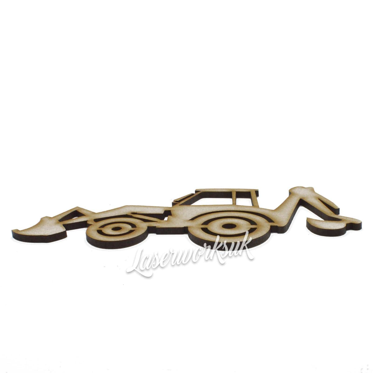 Wooden Digger JCB Craft Shapes - LaserworksUK