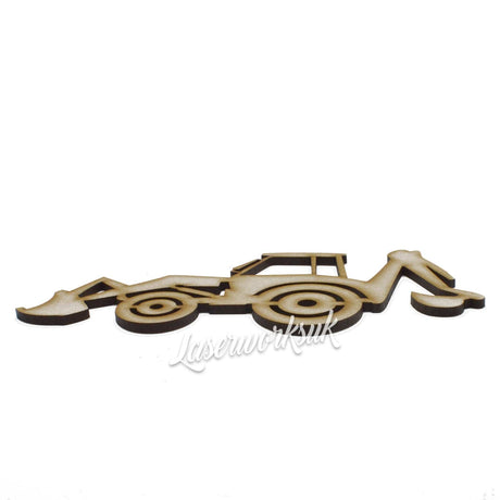 Wooden Digger JCB Craft Shapes - LaserworksUK