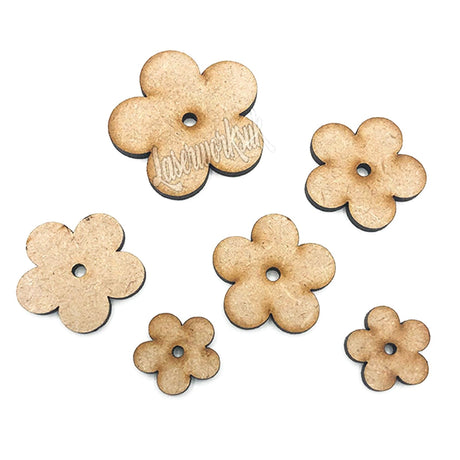 Wooden Flower Shapes For Crafts - LaserworksUK