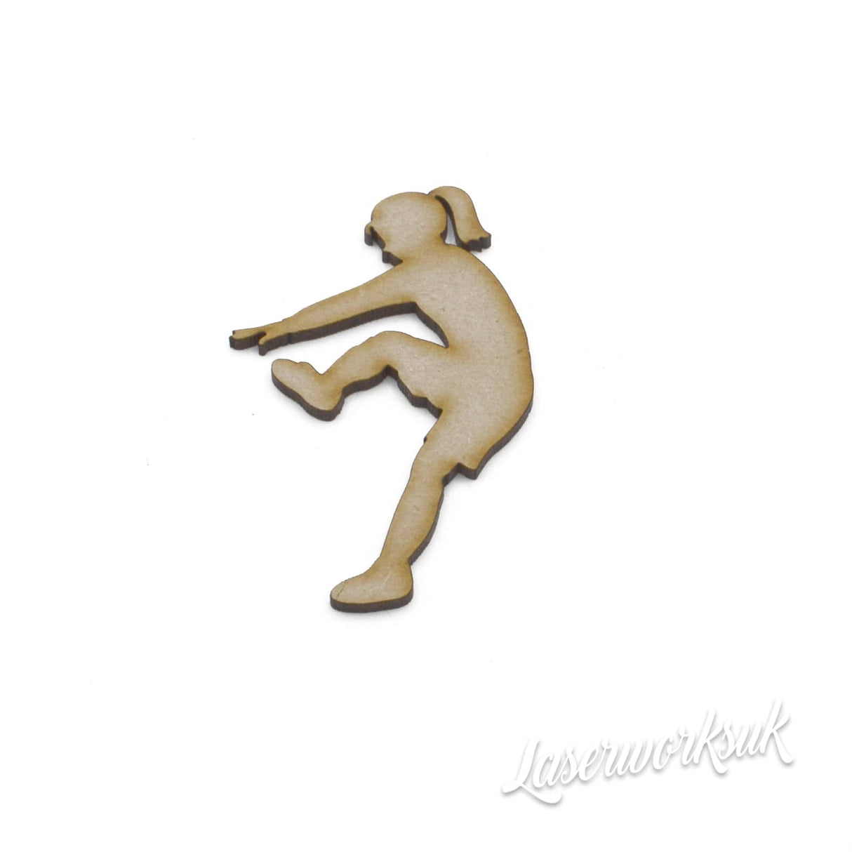 Wooden Footballer Boy and Girl - Craft Shapes - LaserworksUK