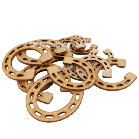 Wooden Horseshoe Shapes - MDF Craft Shapes - LaserworksUK