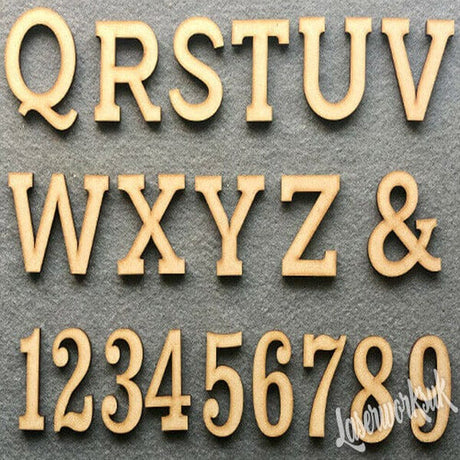Wooden Large Big Letters Toy Box 2cm - 40cm MDF Alphabet - LaserworksUK